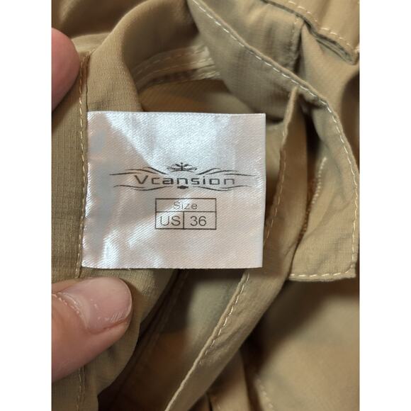 Vcansion Men's 36 Ultra Lightweight Hiking Cargo Shorts Chinlon Outdoors Trails - Picture 3 of 7